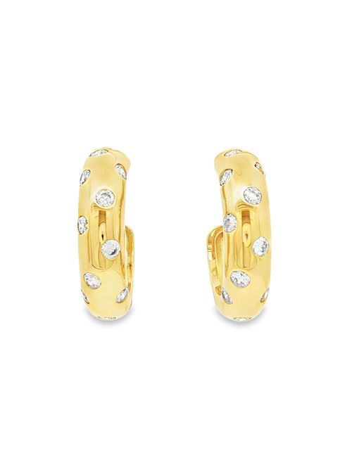 Glamour gold crystal earrings<BR/>